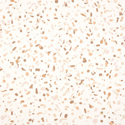 Warm beige terrazzo pattern with tan and peach chips on a creamy background; speckled, modern decorative surface.