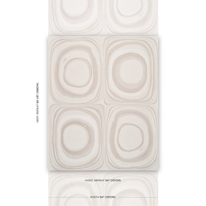 Beige ceramic wall tiles with cream concentric rounded-square patterns; modular panels for a geometric modern look.