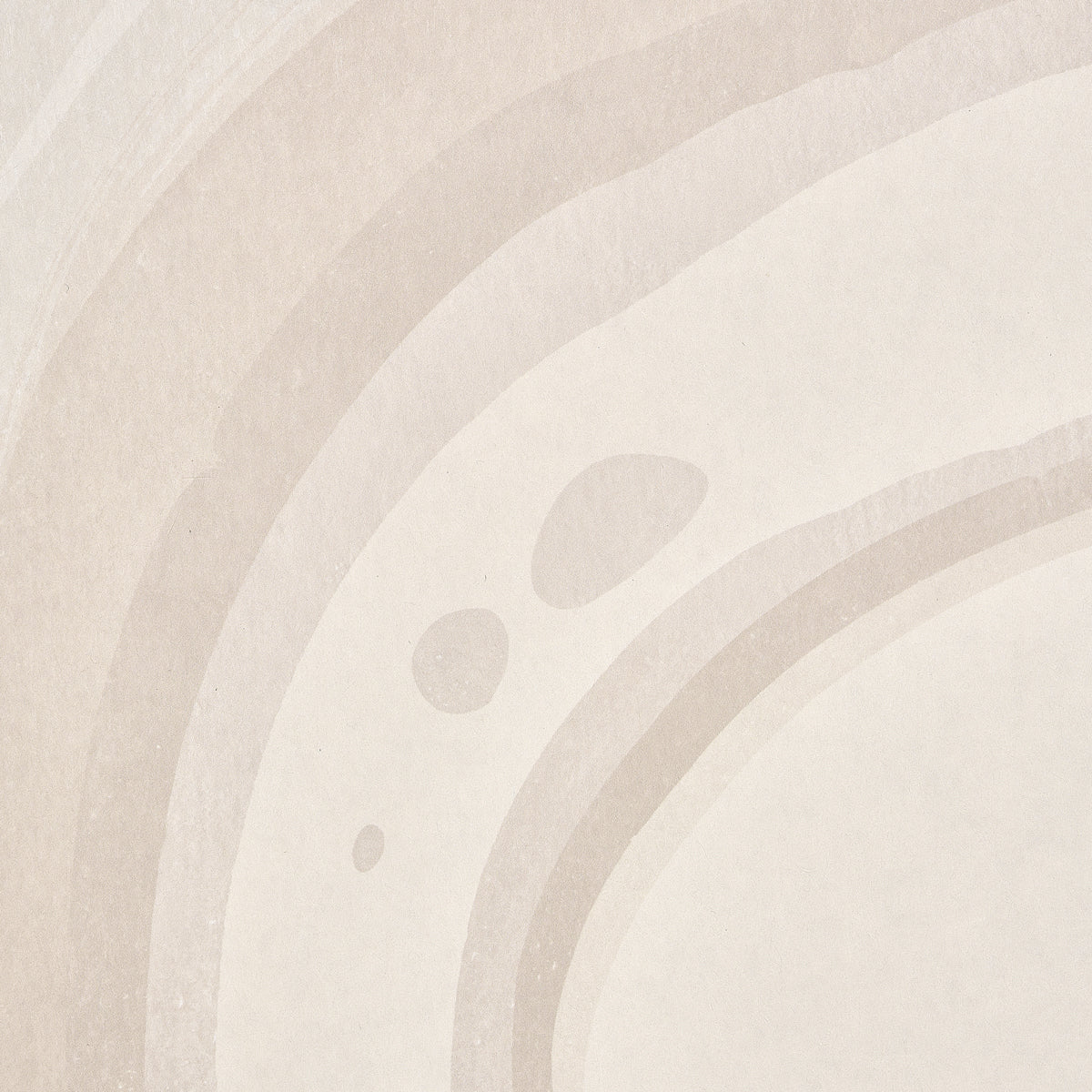 Beige textured surface with soft, muted parchment-colored concentric arcs & abstract decorative pattern.