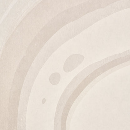 Beige textured surface with soft, muted parchment-colored concentric arcs & abstract decorative pattern.