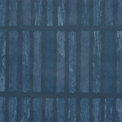 Navy blue textile pattern with vertical light-blue brushed bars forming a subtle grid.