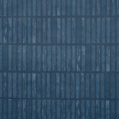 Dark blue textured wallpaper with vertical light-blue brushstroke stripes arranged in a grid pattern.