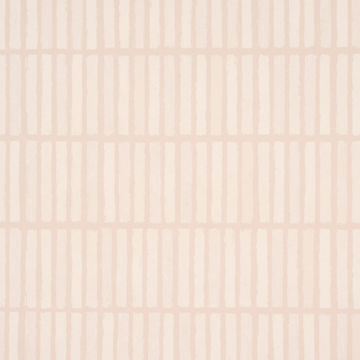 Muted pink wallpaper with pale vertical brushstroke stripes in a light grid pattern.