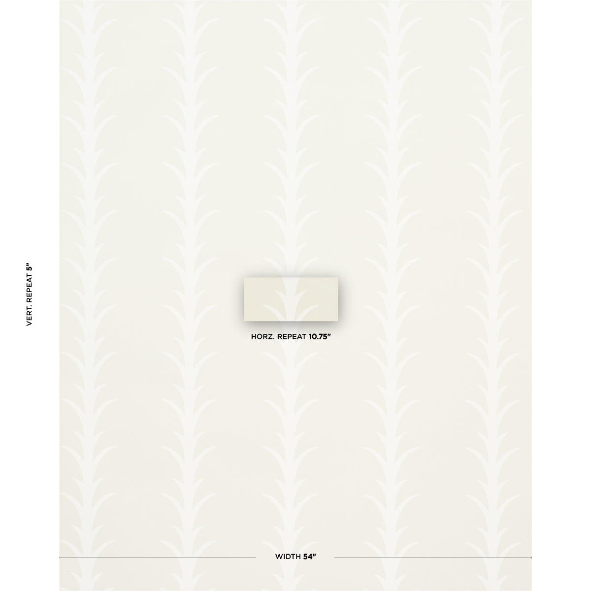 SCHUMACHER WALLCOVERING  MOON RIVER ACANTHUS STRIPE   IVORY ON NEUTRAL   - 5014771