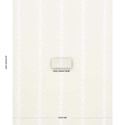 SCHUMACHER WALLCOVERING  MOON RIVER ACANTHUS STRIPE   IVORY ON NEUTRAL   - 5014771