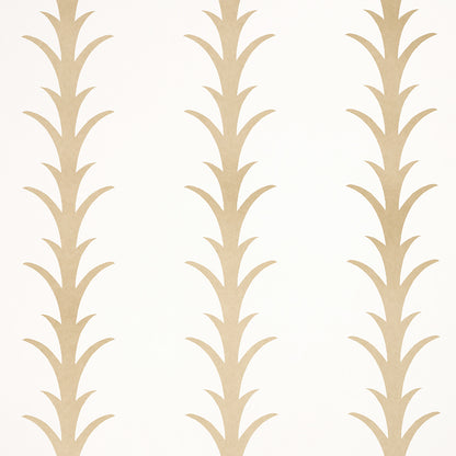 SCHUMACHER WALLCOVERING  MOON RIVER ACANTHUS STRIPE   GOLD ON IVORY   - 5014772