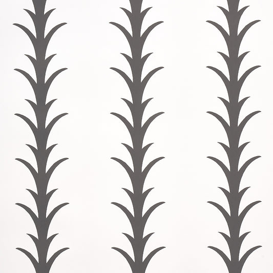 SCHUMACHER  MOON RIVER ACANTHUS STRIPE   CARBON ON IVORY   - 5014773