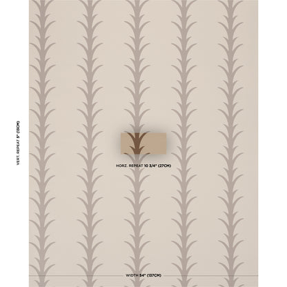 SCHUMACHER  ATELIER PARIS ACANTHUS STRIPE   Brown On Beige   - 5014774
