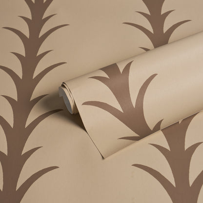 SCHUMACHER  ATELIER PARIS ACANTHUS STRIPE   Brown On Beige   - 5014774
