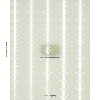 SCHUMACHER  ATELIER PARIS ACANTHUS STRIPE   Metallic On Sage   - 5014776