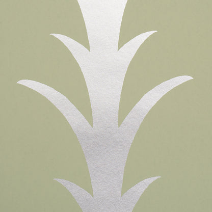 SCHUMACHER  ATELIER PARIS ACANTHUS STRIPE   Metallic On Sage   - 5014776