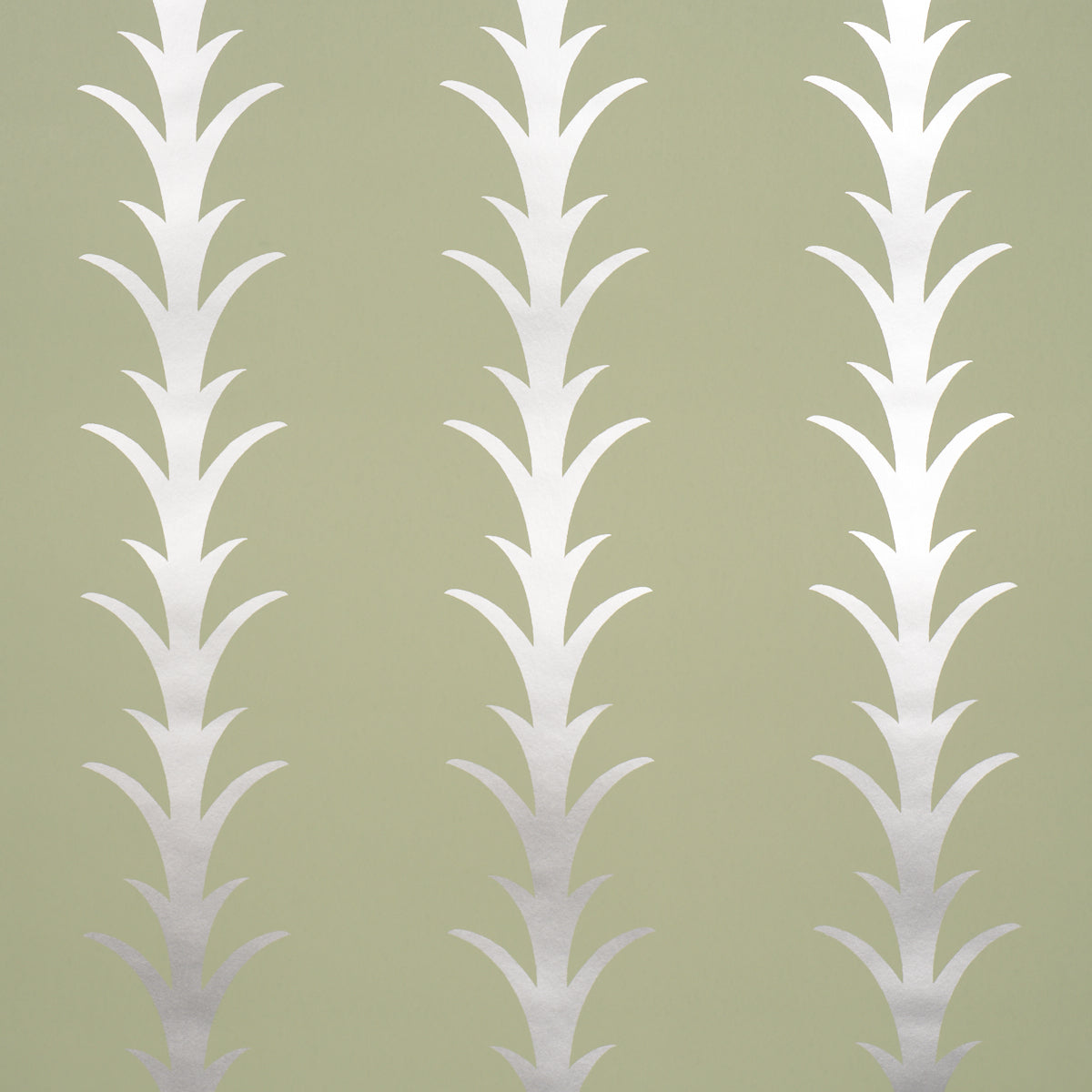 SCHUMACHER  ATELIER PARIS ACANTHUS STRIPE   Metallic On Sage   - 5014776