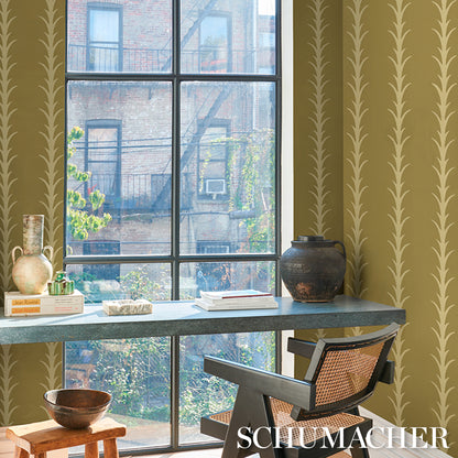 SCHUMACHER  ATELIER PARIS ACANTHUS STRIPE   Anis On Chartreuse   - 5014777