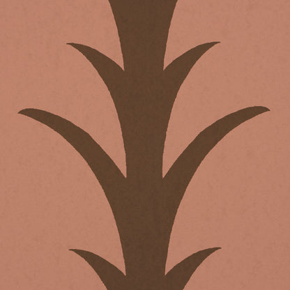 SCHUMACHER  ATELIER PARIS ACANTHUS STRIPE   Brown On Rosewood   - 5014778