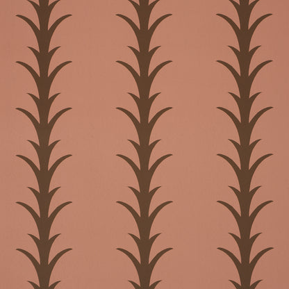 SCHUMACHER  ATELIER PARIS ACANTHUS STRIPE   Brown On Rosewood   - 5014778