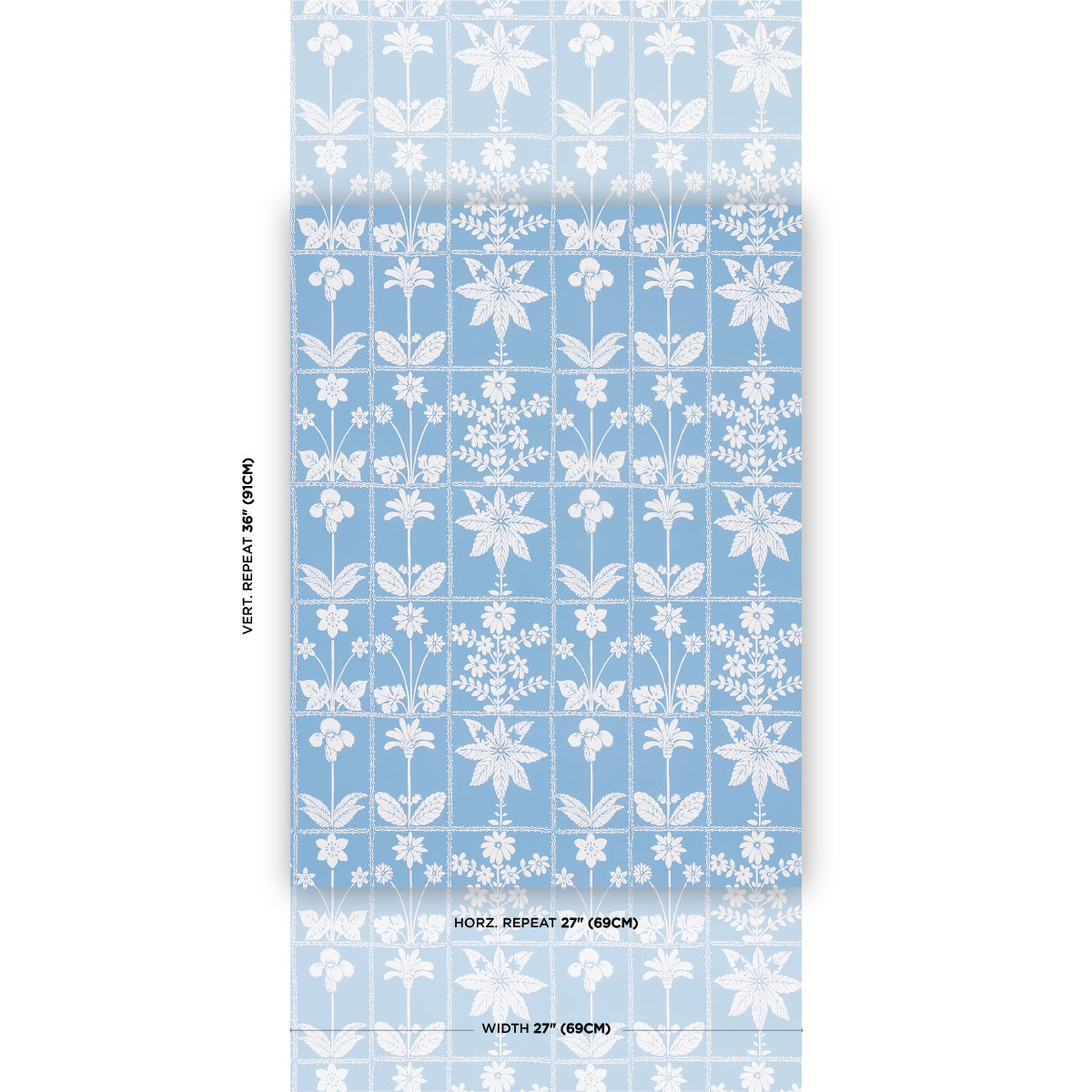 SCHUMACHER  FOLLY COVE GEORGIA WILDFLOWERS   BLUE   - 5014820