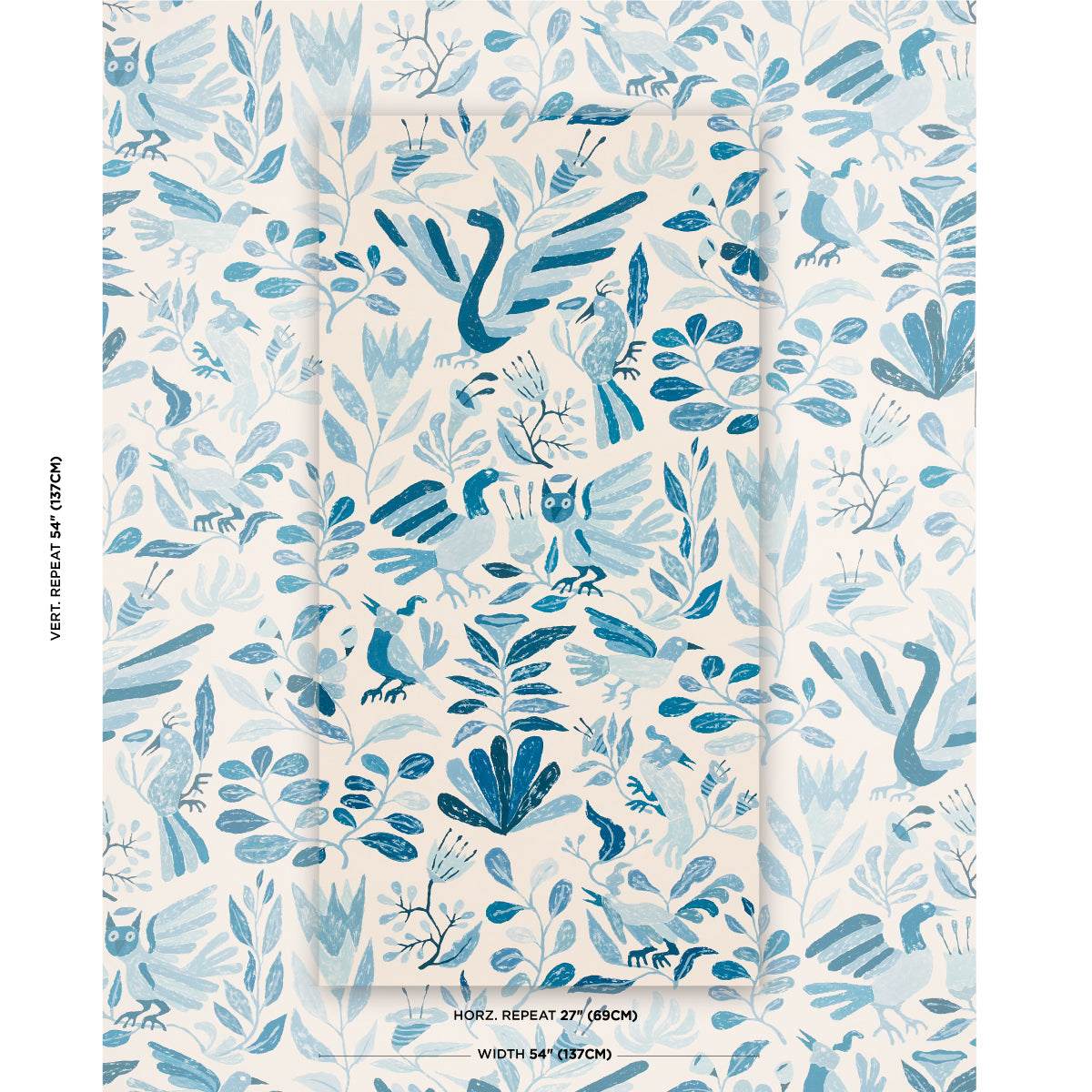 SCHUMACHER WALLCOVERING  ABEL MACIAS CANOPY   BLUE BIRDS   - 5014830