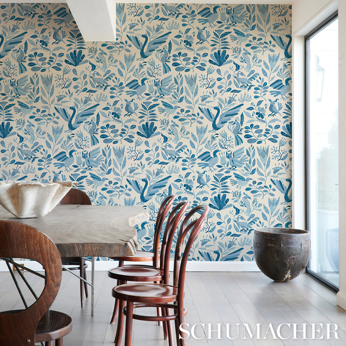 SCHUMACHER WALLCOVERING  ABEL MACIAS CANOPY   BLUE BIRDS   - 5014830