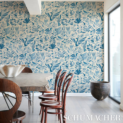 SCHUMACHER WALLCOVERING  ABEL MACIAS CANOPY   BLUE BIRDS   - 5014830