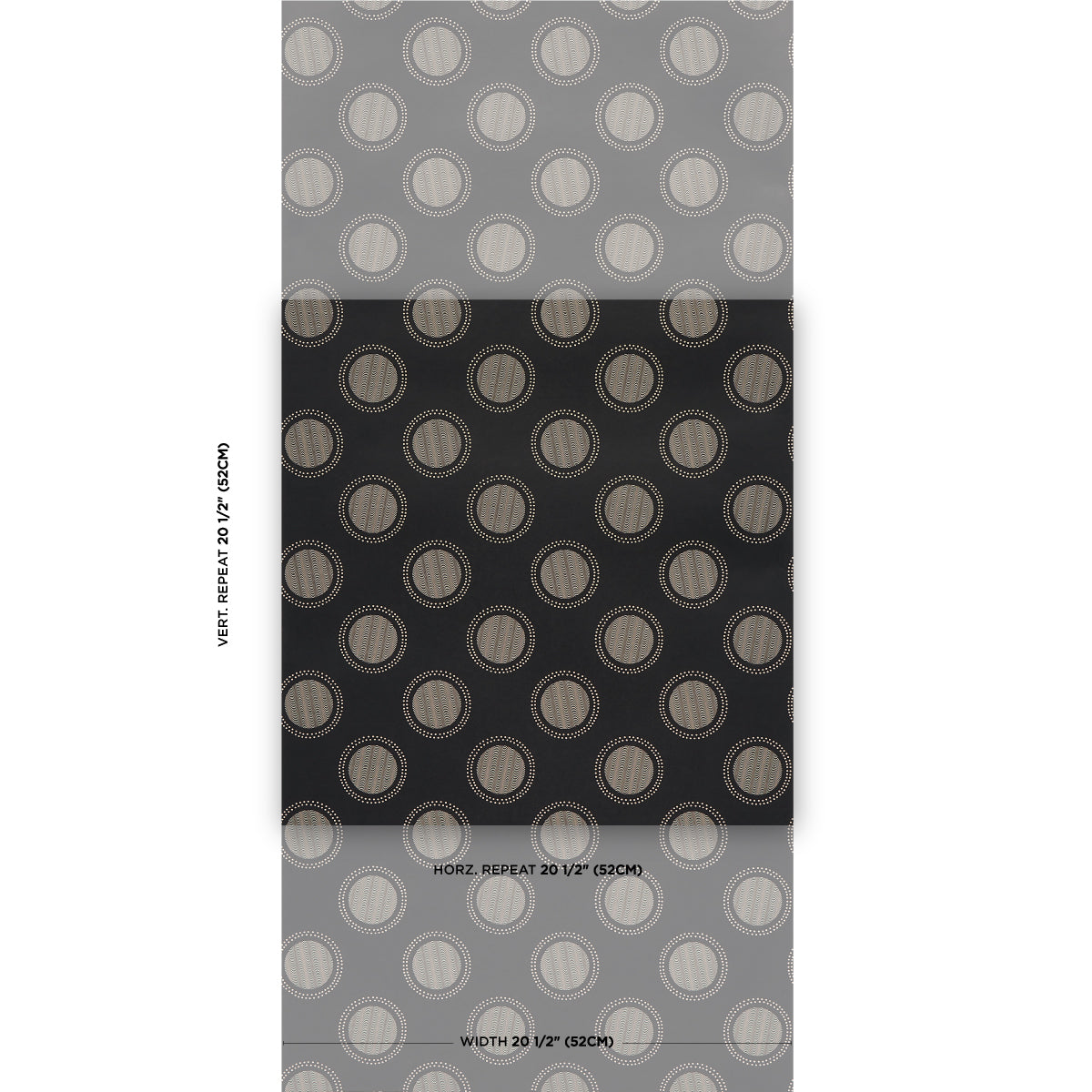 SCHUMACHER WALLCOVERING  NEISHA CROSLAND WATERMARK   BLACK & WHITE   - 5015012