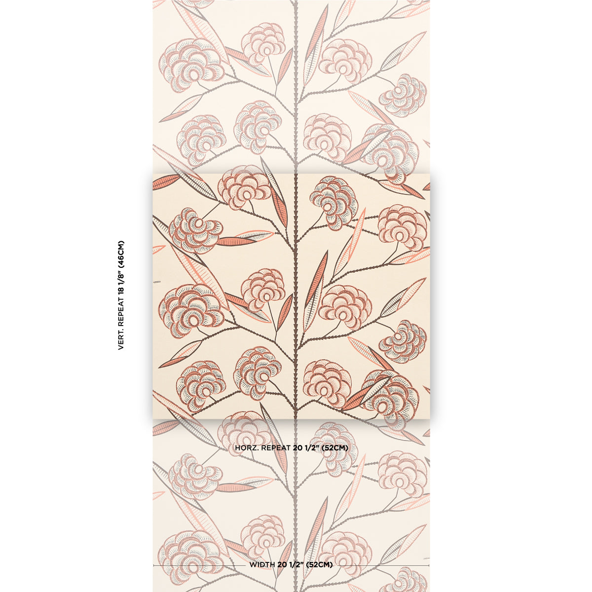 SCHUMACHER WALLCOVERING  NEISHA CROSLAND JACOB'S TREE   OLD ROSE   - 5015030