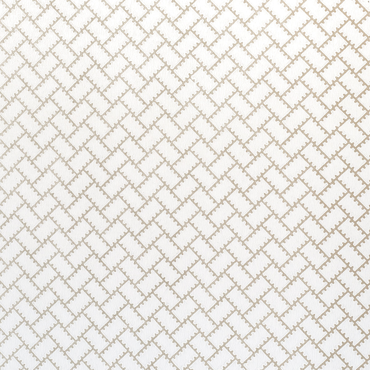 Silver fabric with a parterre lattice pattern, close-up of woven upholstery textile.