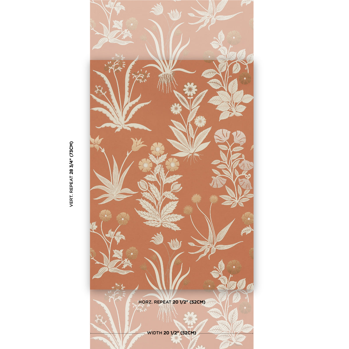 SCHUMACHER WALLCOVERING  NEISHA CROSLAND CULPEPER   OX ORANGE   - 5015090