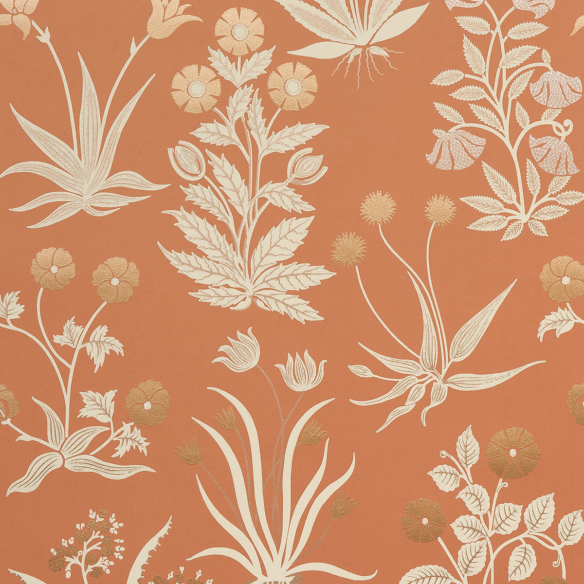 SCHUMACHER WALLCOVERING  NEISHA CROSLAND CULPEPER   OX ORANGE   - 5015090