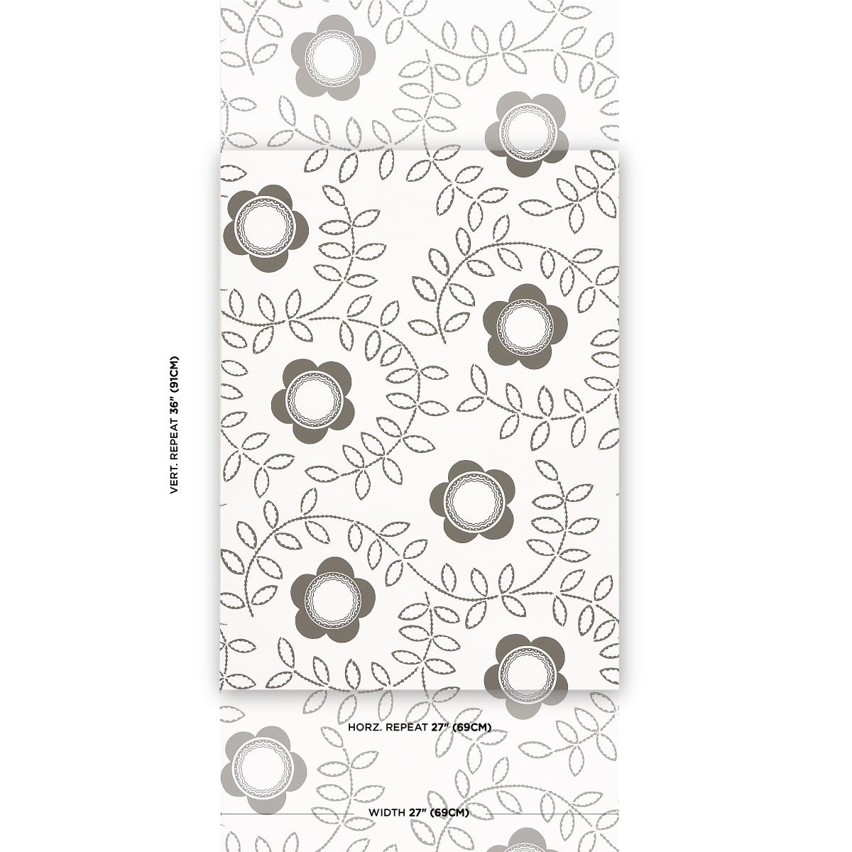 SCHUMACHER  NEISHA CROSLAND TUDOR ROSE   Charcoal White   - 5015100