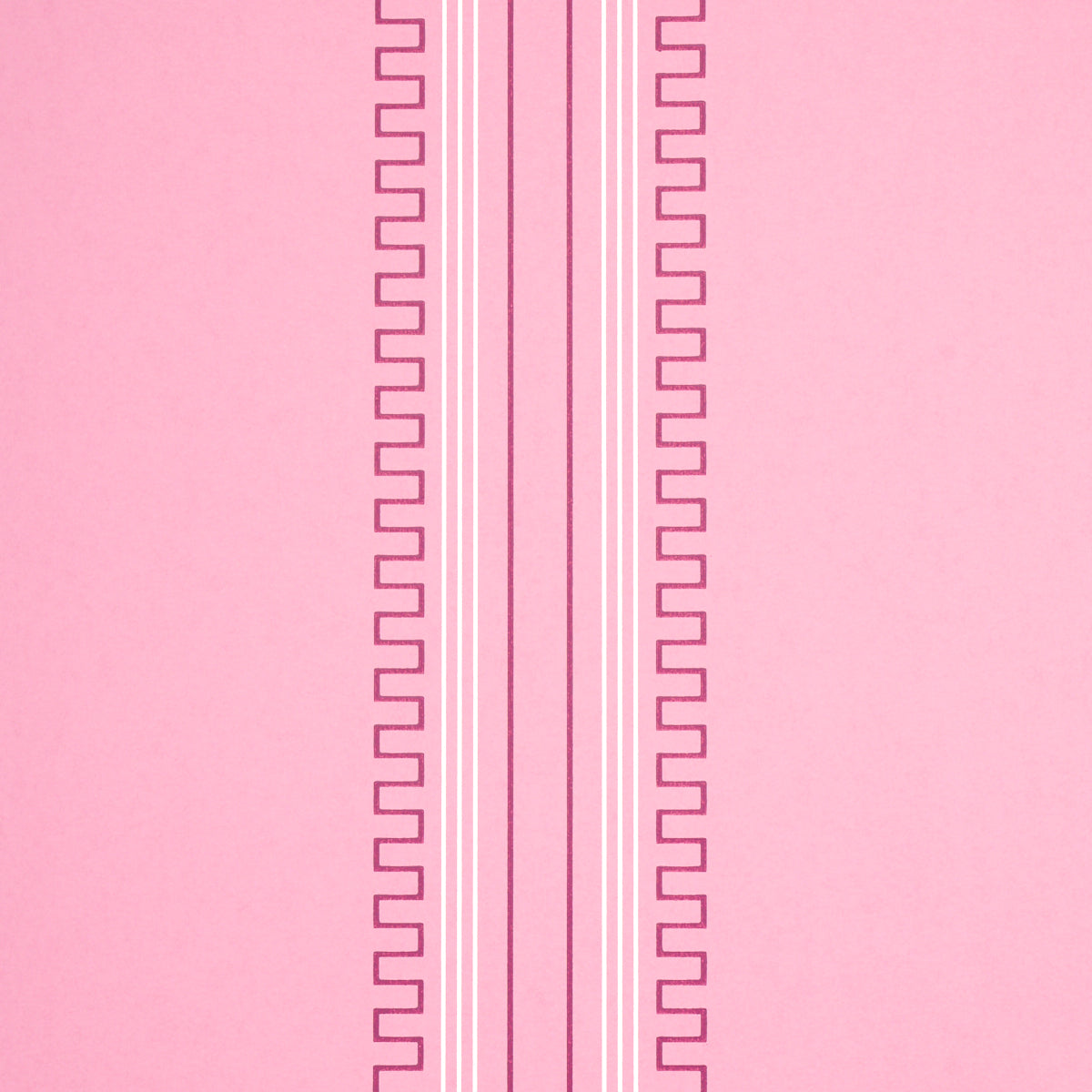 Pink background with a central white stripe in a simple striped pattern.