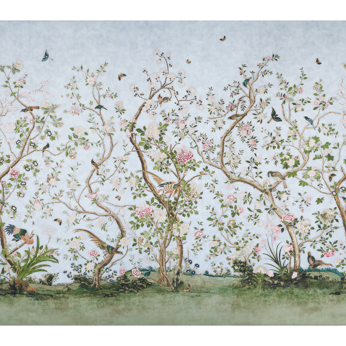 SCHUMACHER WALLCOVERING  MARY MCDONALD LES OISEAUX PANEL SET   SKY   - 5015150