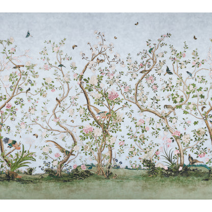 SCHUMACHER WALLCOVERING  MARY MCDONALD LES OISEAUX PANEL SET   SKY   - 5015150