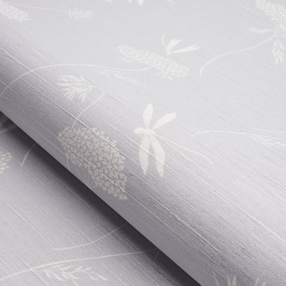 SCHUMACHER  TEXTURED WALLCOVERINGS & PRINTED GRASSCLOTHS LA LIBELLULE SILK   MOONSTONE   - 5015190