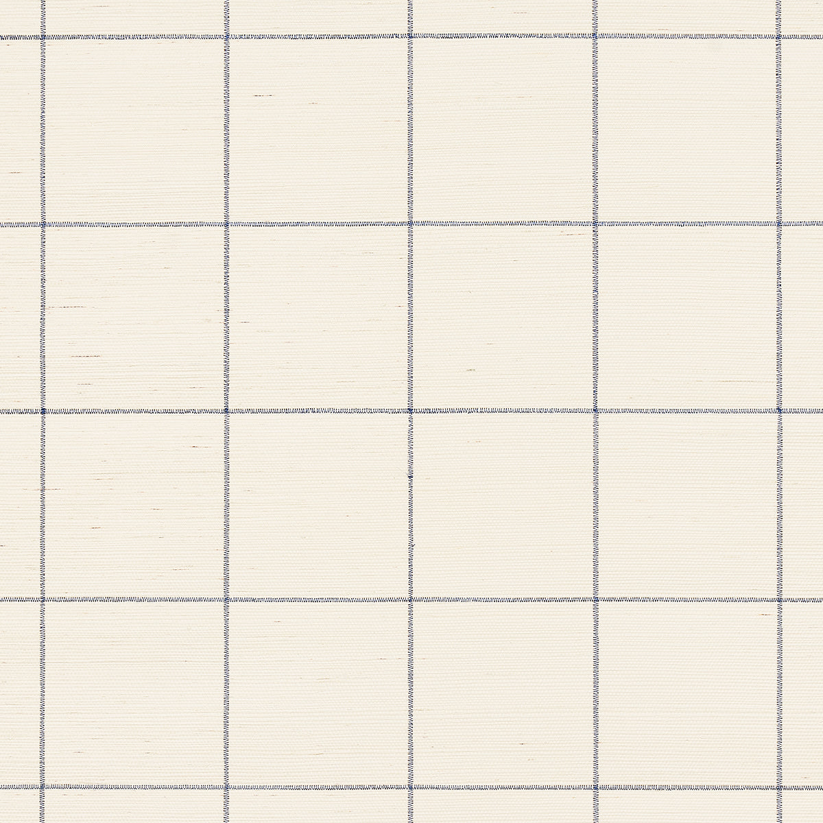 SCHUMACHER  TEXTURED WALLCOVERINGS & PRINTED GRASSCLOTHS WINDOWPANE EMBROIDERED SISAL   NAVY   - 5015200