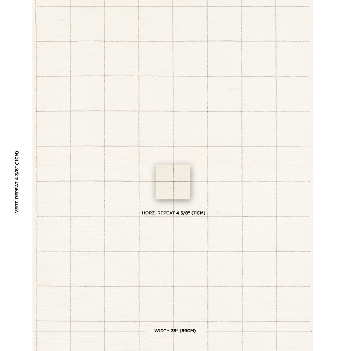 SCHUMACHER  TEXTURED WALLCOVERINGS & PRINTED GRASSCLOTHS WINDOWPANE EMBROIDERED SISAL   JAVA   - 5015201