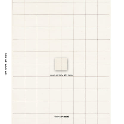 SCHUMACHER  TEXTURED WALLCOVERINGS & PRINTED GRASSCLOTHS WINDOWPANE EMBROIDERED SISAL   JAVA   - 5015201