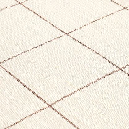 SCHUMACHER  TEXTURED WALLCOVERINGS & PRINTED GRASSCLOTHS WINDOWPANE EMBROIDERED SISAL   JAVA   - 5015201