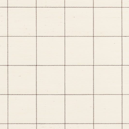 SCHUMACHER  TEXTURED WALLCOVERINGS & PRINTED GRASSCLOTHS WINDOWPANE EMBROIDERED SISAL   JAVA   - 5015201