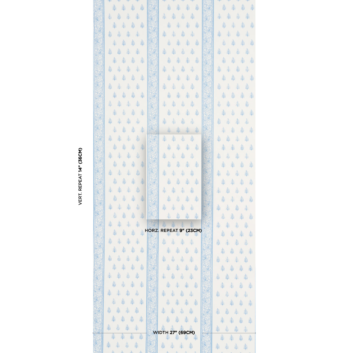 SCHUMACHER  JACARANDA KATSURA STRIPE II   CHAMBRAY   - 5015230