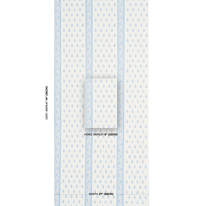 SCHUMACHER  JACARANDA KATSURA STRIPE II   CHAMBRAY   - 5015230