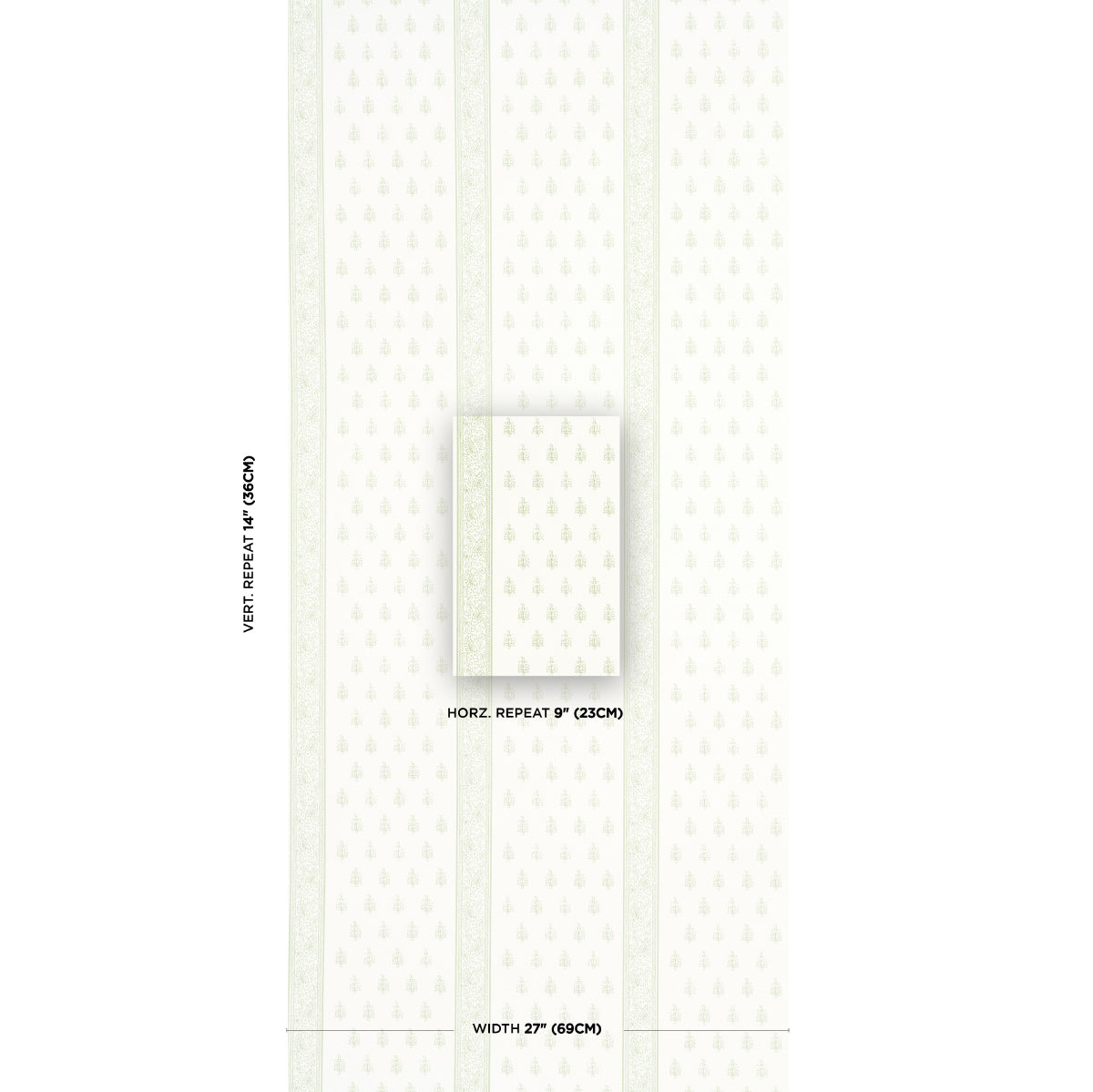 SCHUMACHER WALLCOVERING  JACARANDA KATSURA STRIPE II   LEAF   - 5015231