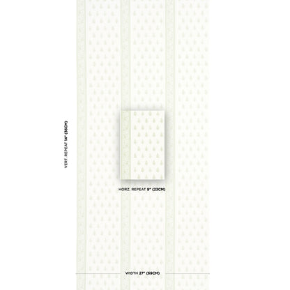 SCHUMACHER WALLCOVERING  JACARANDA KATSURA STRIPE II   LEAF   - 5015231