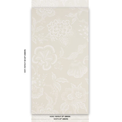 SCHUMACHER  CELERIE KEMBLE HOTHOUSE FLOWERS SILHOUETTE   CREAM   - 5015320