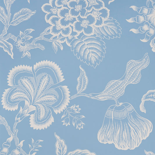 SCHUMACHER  CELERIE KEMBLE HOTHOUSE FLOWERS SILHOUETTE   BLISS BLUE   - 5015321
