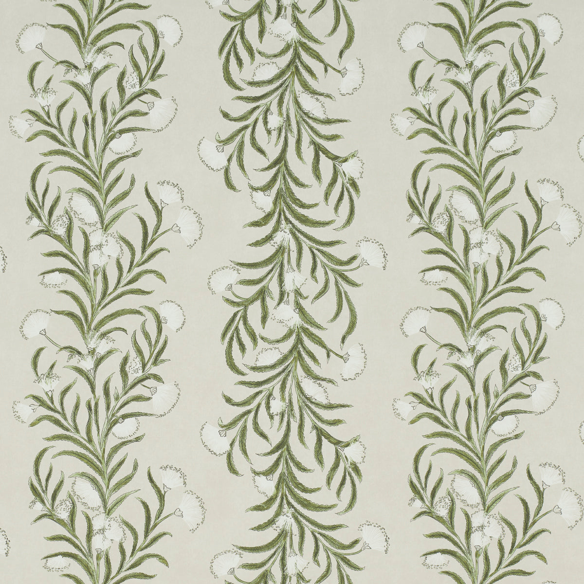 SCHUMACHER WALLCOVERING  CELERIE KEMBLE TASMANIAN MIMOSA   IVORY & GREEN   - 5015362