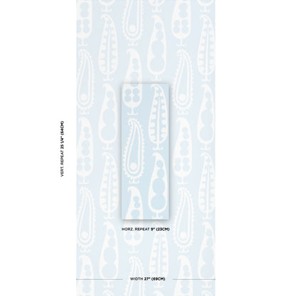 SCHUMACHER  DRUSUS TABOR PAISLEY PEAS   SKY   - 5015380