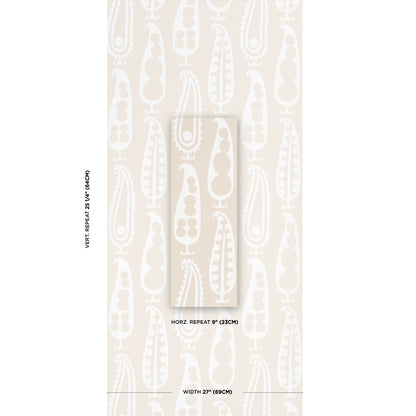 SCHUMACHER  DRUSUS TABOR PAISLEY PEAS   NATURAL   - 5015382