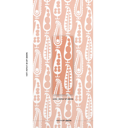 SCHUMACHER  DRUSUS TABOR PAISLEY PEAS   Terracotta   - 5015383