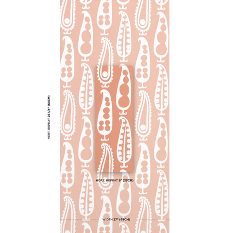 SCHUMACHER  DRUSUS TABOR PAISLEY PEAS   Terracotta   - 5015383