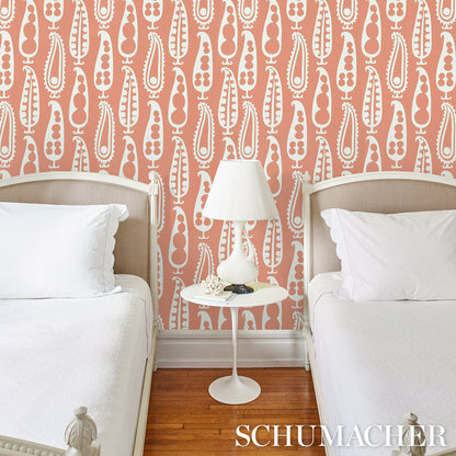 SCHUMACHER  DRUSUS TABOR PAISLEY PEAS   Terracotta   - 5015383
